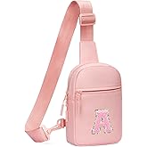 KKXIU Gifts for 6 7 8 9 10 11 12 Year Old Girls Initial Sling Bag Trendy Crossbody Fanny Pack for Teens