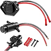 ATQYZLM Trolling Motor Plug, Waterproof 8 Gauge Trolling Motor Plugs 12-24V | Corrosion-Resistant 2-Wire Trolling Motor Plug and Receptacle for Minn Kota Boats, Trolling Motor Quick Connect Easy to Use