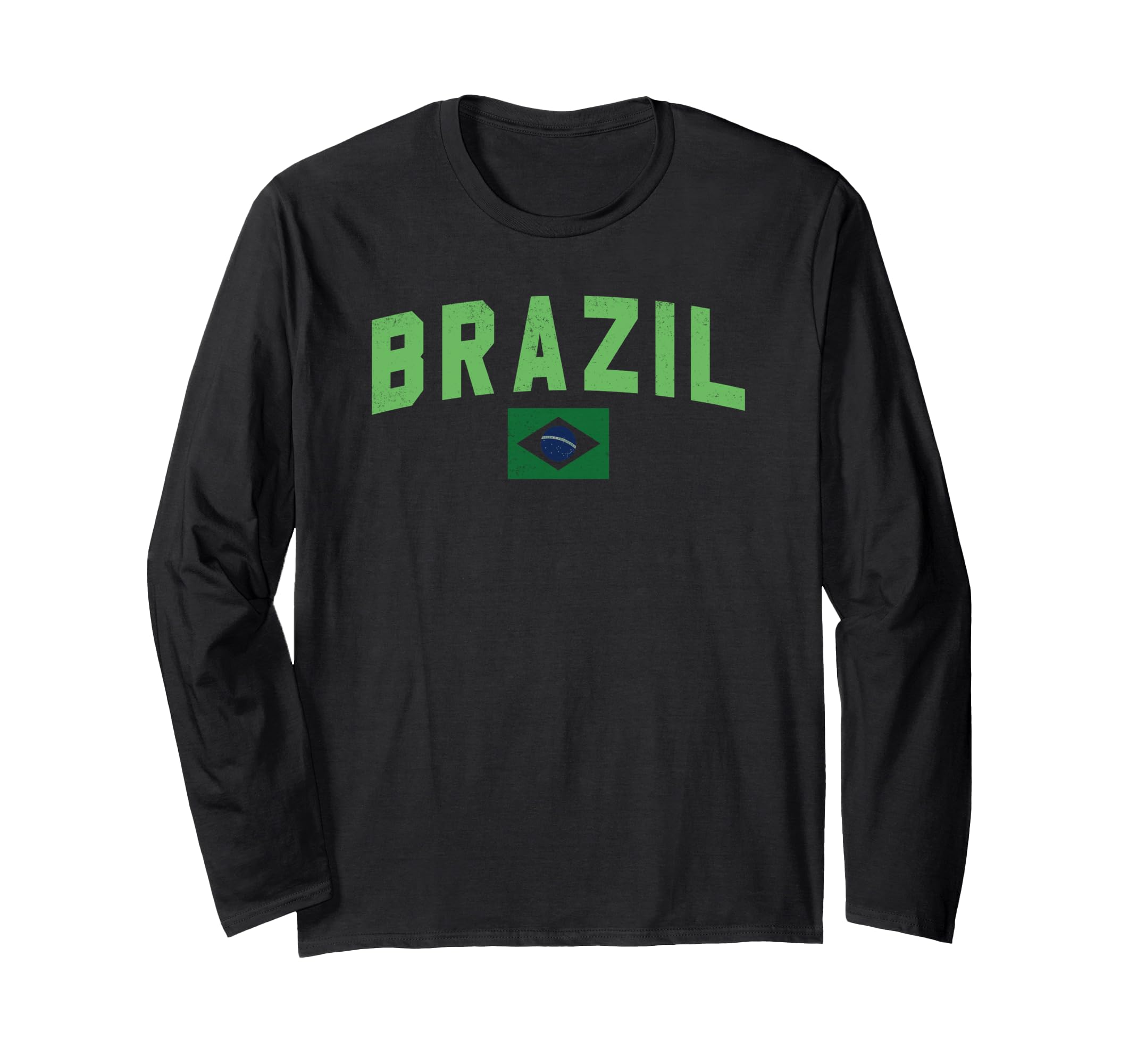 Trendy Brazil Flag Long Sleeve T-Shirt