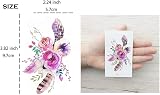 Yesallwas 30 Sheets Kids Temporary Tattoos Watercolor Cherry Blossoms Feathers view 4