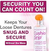 Cushion Grip Denture Adhesive 1oz Extra Strong Hold Waterproof Zinc Free view 4