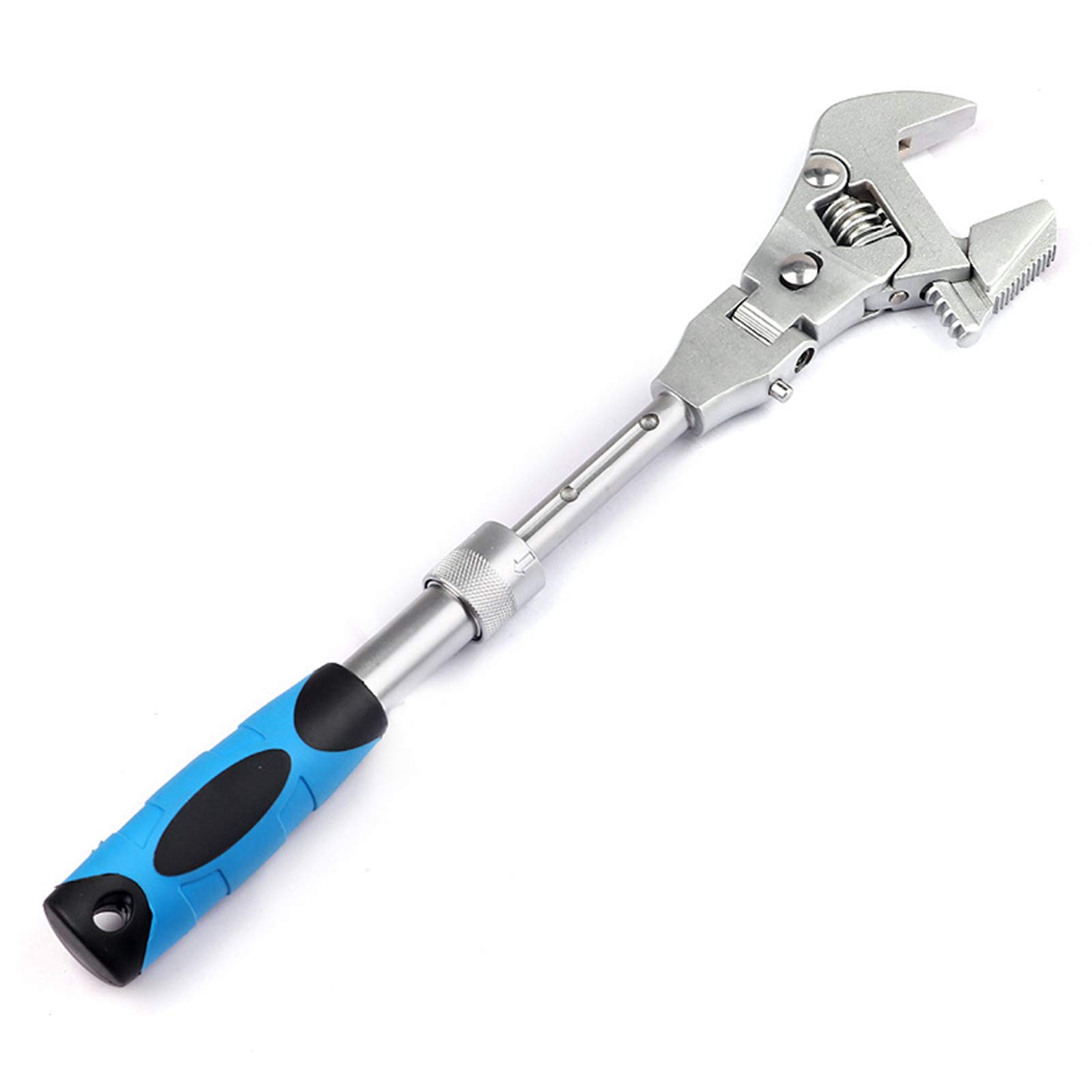 BFYDOAA Adjustable Wrench,Wide Mouth Adjustable Wrench with Soft Grip Handle Flex Ratcheting Wrench with 180 Degree Rotating Head