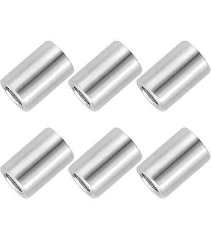 MECCANIXITY 10-Pack M10 Stainless Steel Spacers – 10mm ID X 14mm OD X 10mm Length, Unthreaded Round Standoff Bushing, Plain Finish, For Screws And Bolts (Silver)