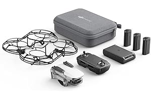 DJI White Mavic Mini Fly More Combo with 3 Batteries, 2.7K Camera, 3-Axis Gimbal, GPS, 30-min Flight Time, YouTube and TikTok