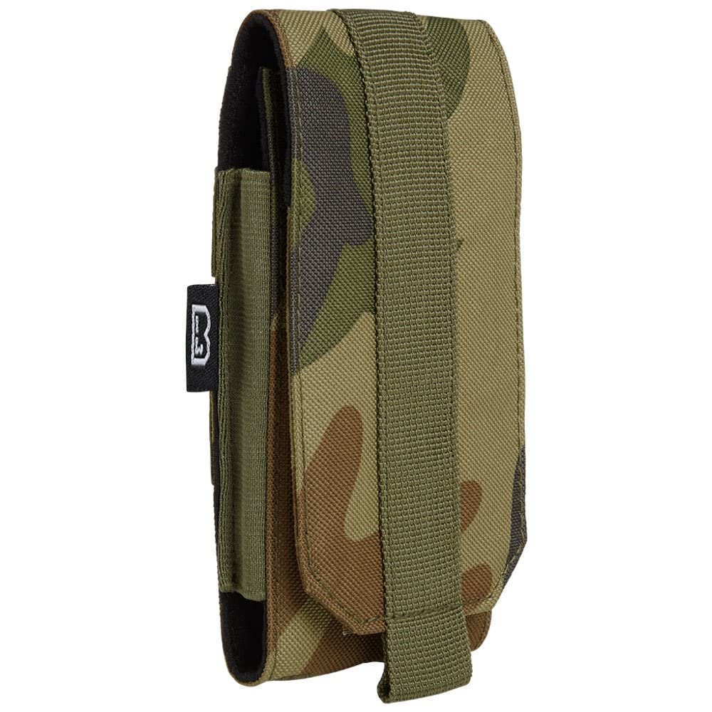 Brandit Molle Phone Pouch, Small Adult Pocket (Unisex), Woodland, Large, L