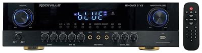 Rockville SINGMIX 5 V2 2000w Bluetooth Pro/Karaoke/Home Amplifier Mixer Receiver