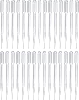 Guagua 30Pcs 3ml Pipettes Plastic Dropper Eye Dropper Transfer Pipettes