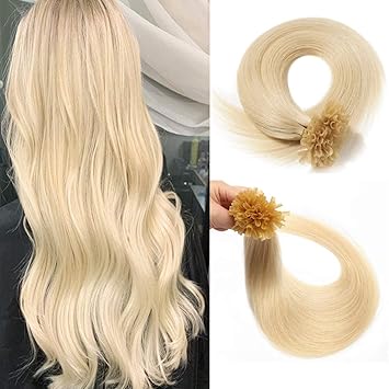 U Tip Human Hair Extensions Pre Bonded Nail Tipped Real Human Hair
