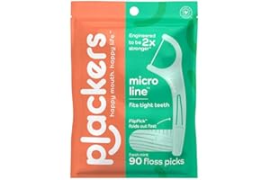 Plackers Micro Dental Flossers, Mint, (Pack of 36), 90 Count (Pack of 3), 270 count