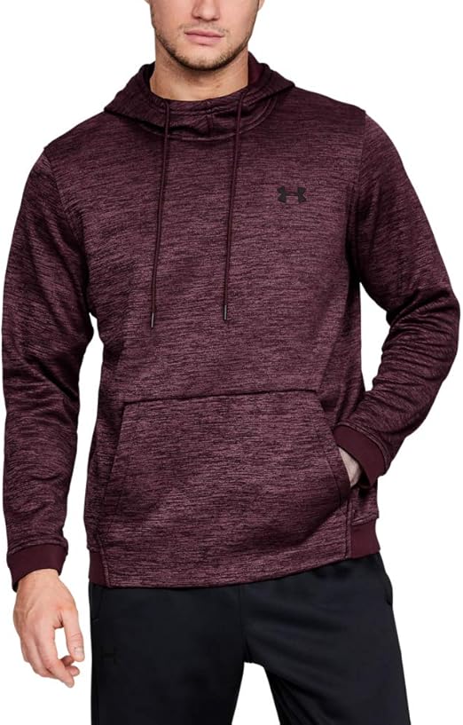 Under Armour Men's Armour Fleece Twist Pull Over Hoodie, Dark Maroon