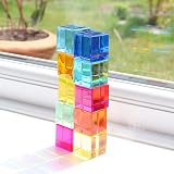 tickit Gem Cubes 10 Acrylic Stacking Building Blocks Rainbow Colors view 6
