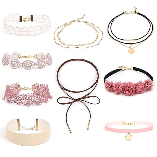Amazon Liebeye 首輪 チョーカー 女性 9枚セット スタイリッシュ