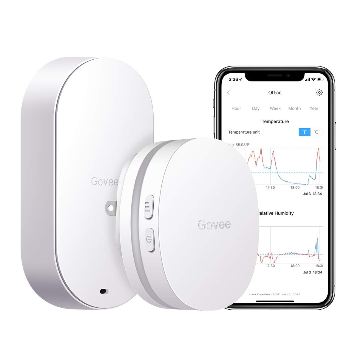 Govee Upgraded Indoor Outdoor Thermometer Hygrometer, WiFi Digital