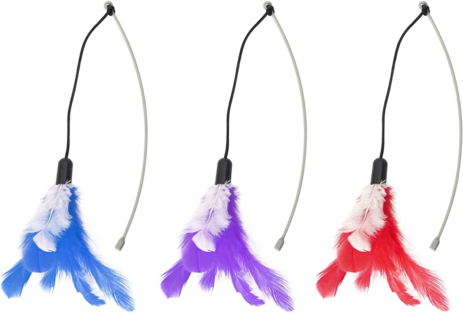 Tops Replacement Feather Wand Cat Toys for Indoor Cat Feather Toys,Automatic Pet Exercise Toys,Electric Tumbler Cat Toys for Play Cats/Kitten with Feather