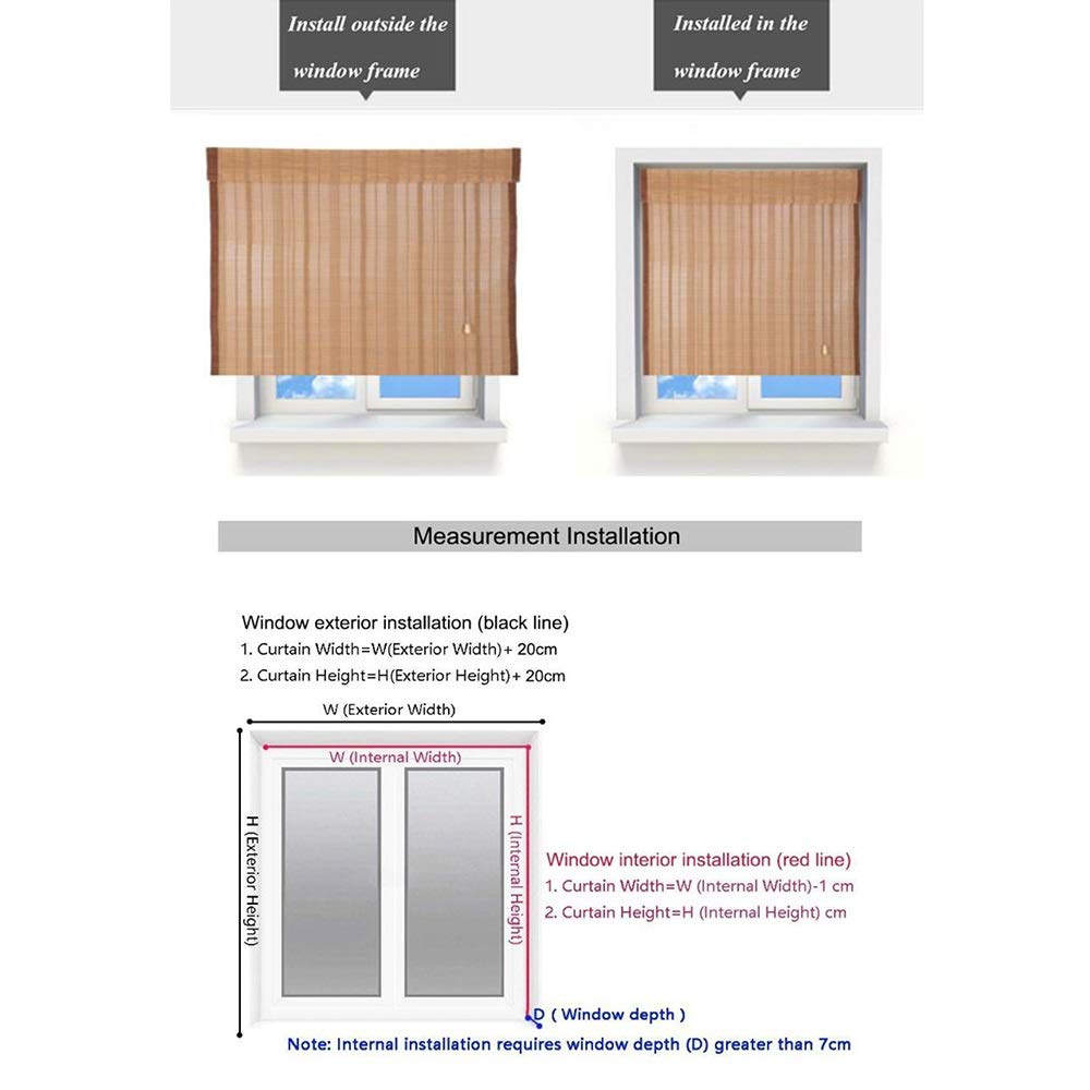 Amazon Com Jcnfa Roller Shades Japanese Style Bamboo Roller