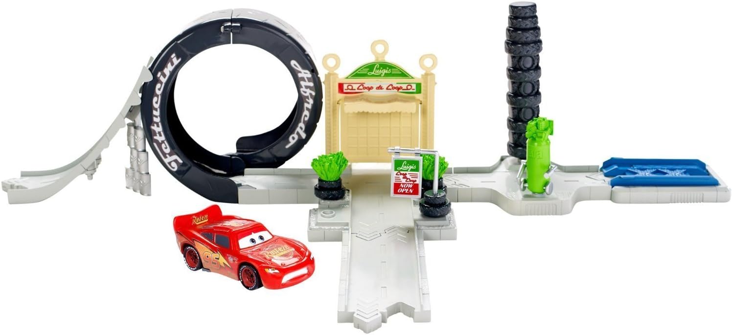 Pixar Disney Cars Luigi's Loop Playset Vehicle Diecast Toy Cars