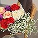JUSTOYOU 10pcs Artificial Rose Silk Flower Blossom Bridal Bouquet for Home Wedding Decor (Mixed Color)