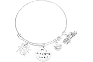 Kivosliviz Bus Driver Appreciation Gifts Bracelet Retirement Bracelet for School Bus Driver Jewelry