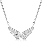 ZHOANLE Moissanite Necklace 925 Sterling Silver Necklace Plated 18K White Gold Pendant Necklace For Women Valentines Day Gifts For Her