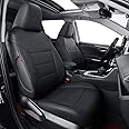 coverdream Custom Fit Seat Covers for Toyota RAV4 Limited,XLE,SE,Platinum,Adventure 2013 2014 2015 2016 2017 2018,Full Coverage Leather Seat Protector (Full Set,Black)