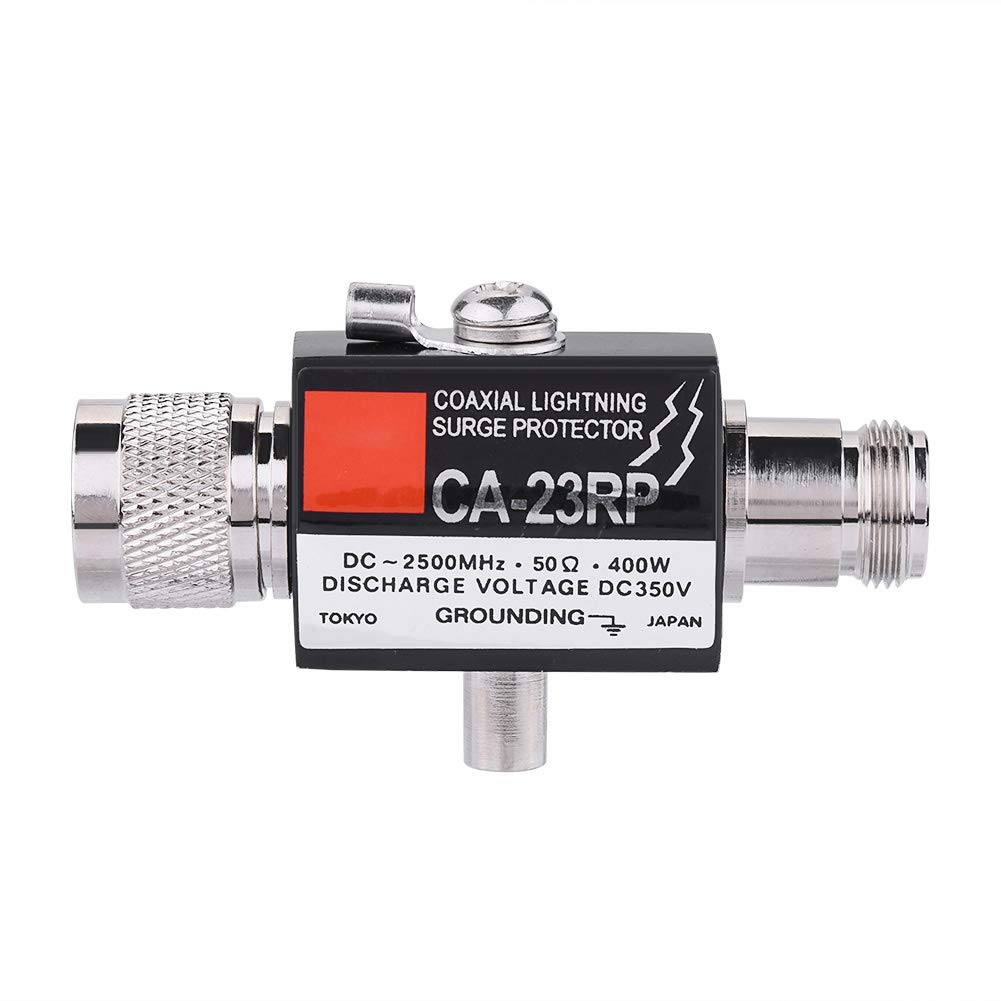 Tosuny 50Ω 400W Coaxial Surge Protector, Coaxial Arrestor, N-Type Connector, DC-2500MHz Full-band