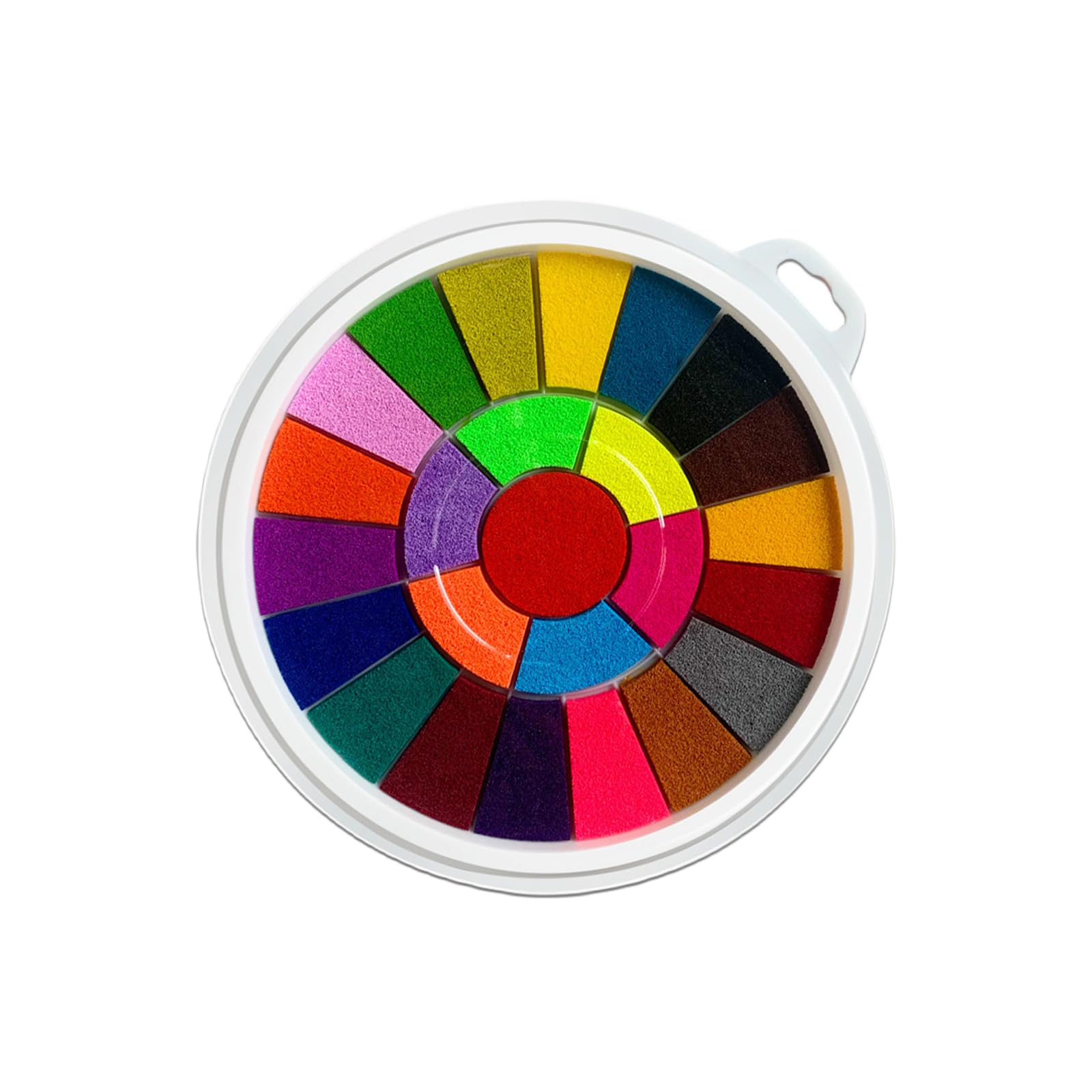 Sicheii 25 Colors Rainbow Ink Pad, Washable Ink Pads for Rubber Stamps, Large Color Ink Pads for Handprint and Footprints Stamping, Round Embossing Stamp Ink Pad for Craft Finger Painting Scrapbook