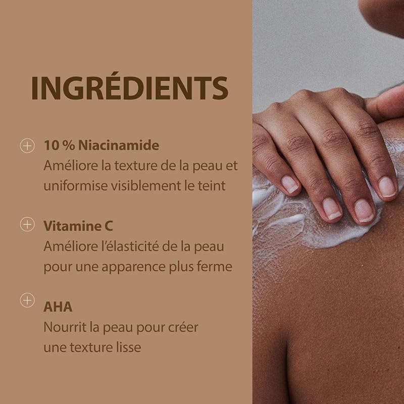 [MIZON] NIACINAMIDE SMOOTHING BODY LOTION (300ml) Soin coréen - Lotion corporelle avec 10% de Niacinamide - AHA + Vitamine C + Acide Hyaluronique - Hydratation & Exfoliation douce - Sans parfum