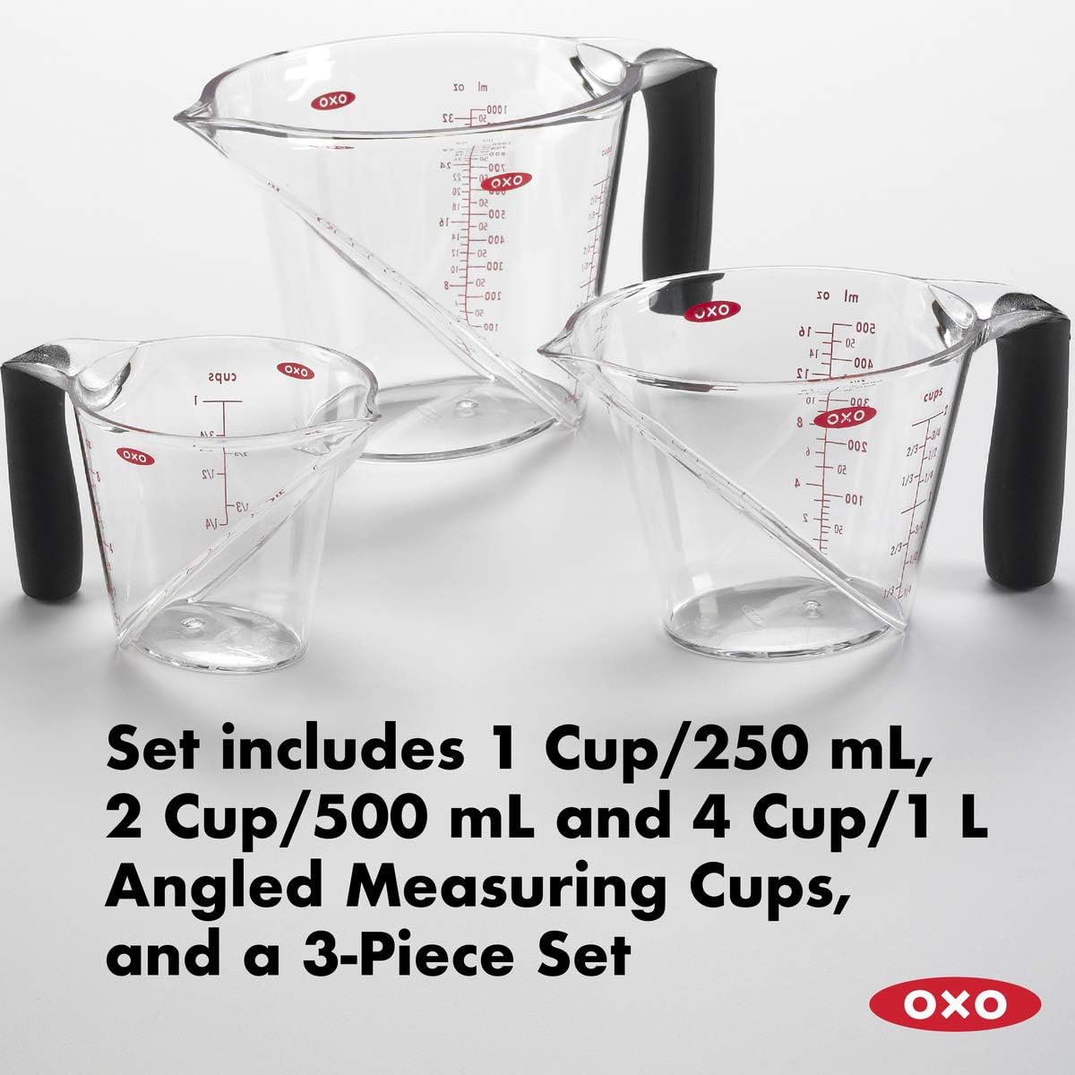 OXO Good Grips 3-Piece Angled Measuring Cup Set: Kitchen & Dining