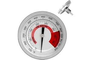 BQMAX 3 1/8" Grill Thermometer Replacement Parts for Kitchenaid 720-0733A, 720-0745, 720-0745B, 720-0787D, 720-0819, 720-0826, Grill Heat Indicator Temp Gauge for Nexgrill 720-0745