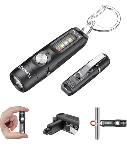 S15 Rechargeable Keychain Flashlight & Magnet,650 Lm EDC Pocket Light