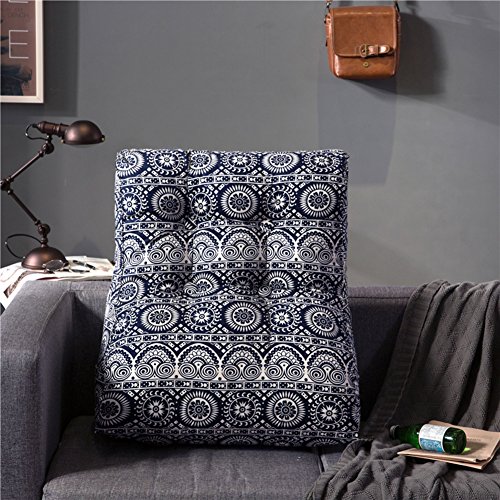 Roner Filled Triangular Wedge Pillow Positioning Support Reading Backrest Cushion Home Office Lumbar Pad for Sofa Bed Daybed Removable Washable Cover 22x24 Inches