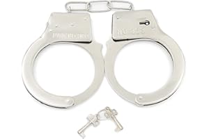 ZITOKIN Handcuffs for Kids Safety Toy Cop Cuffs with Key Police Officer Role Play Cowboy Sheriff Halloween Costume for Kids