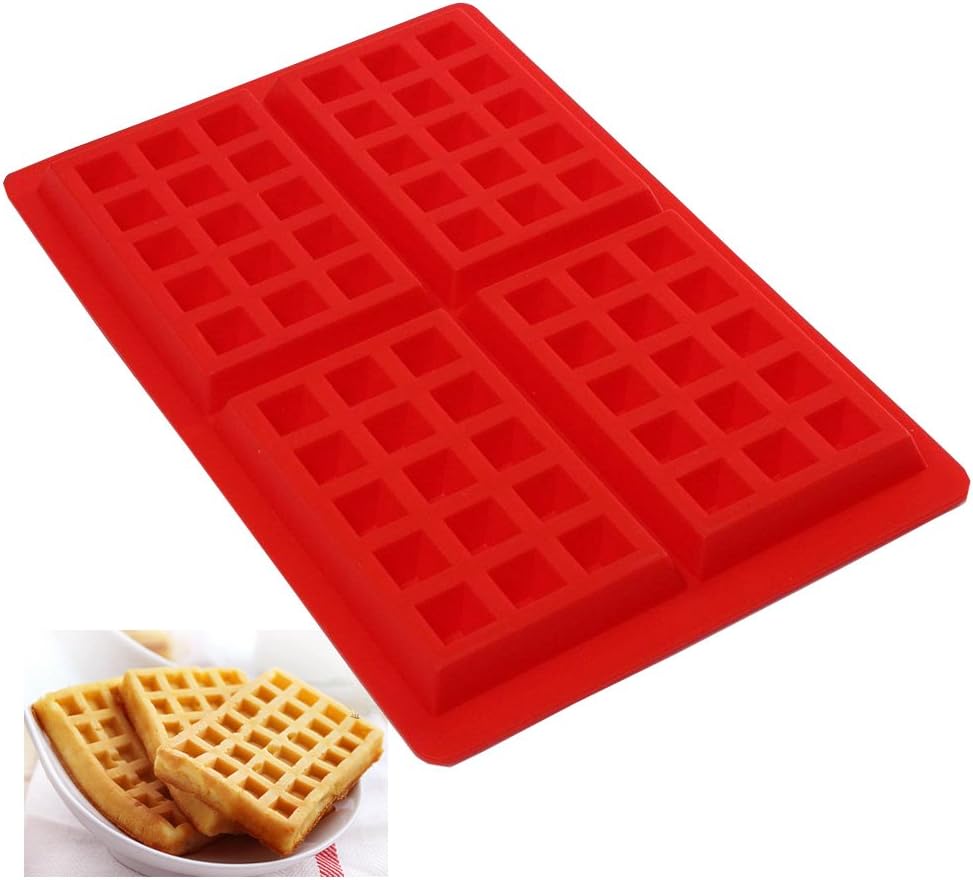 JUNGEN Waffles Baking Mould Muffin Pans Molds Bakeware Silicone Cake Chocolate Tray Mold Square