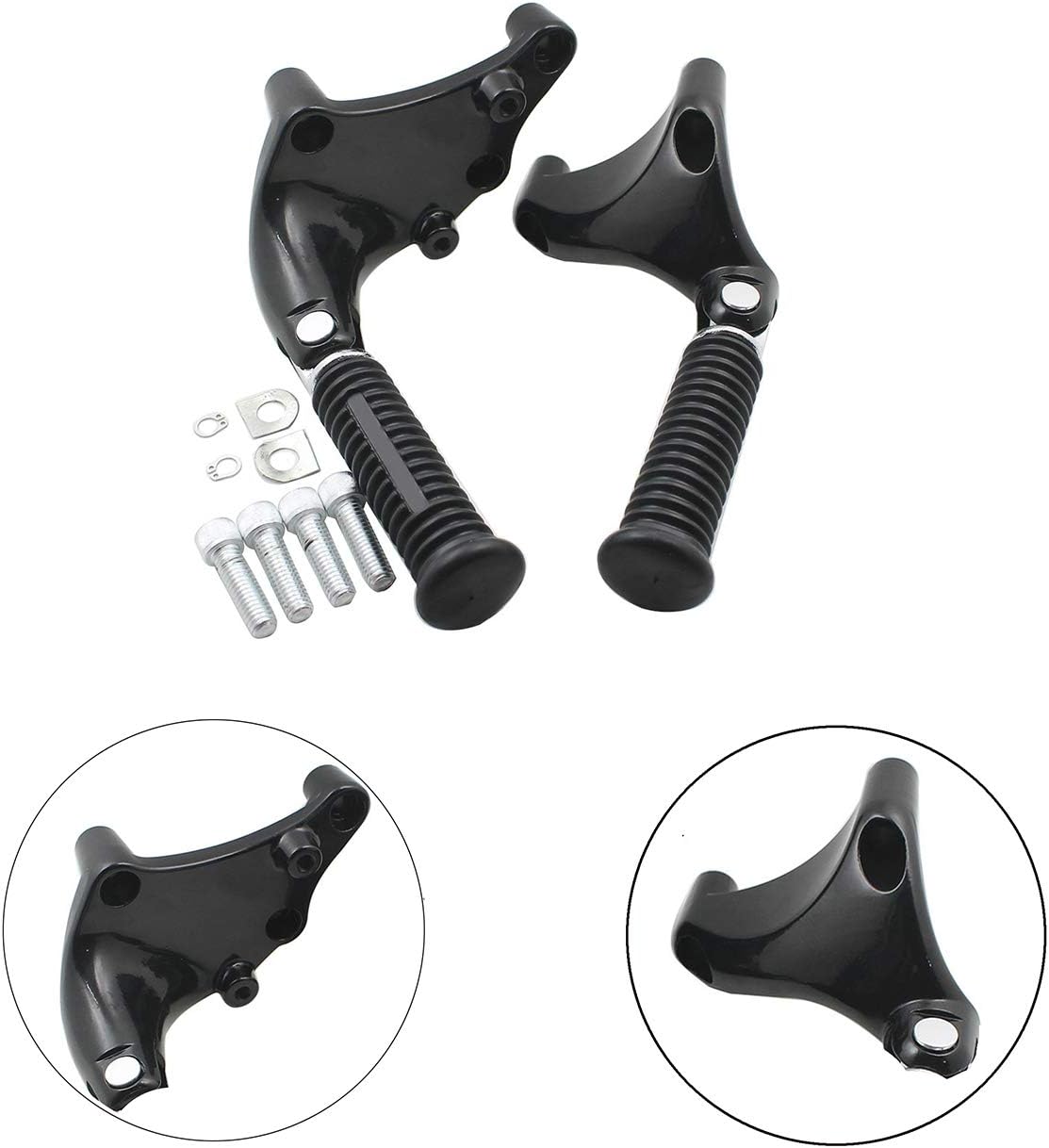 YHMTIVTU Motorcycle Rear Passenger Foot Pegs Footpegs Foot Rests Pedal Mount Fit for Harley Sportster Iron XL 883 1200 48 72 2014-2018