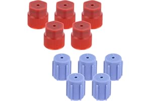 10pcs Ac Charging Port Caps, 13mm & 16mm AC System Service Valve Cap Leak-Proof R134a AC Line Caps for Car Air-Conditioning R