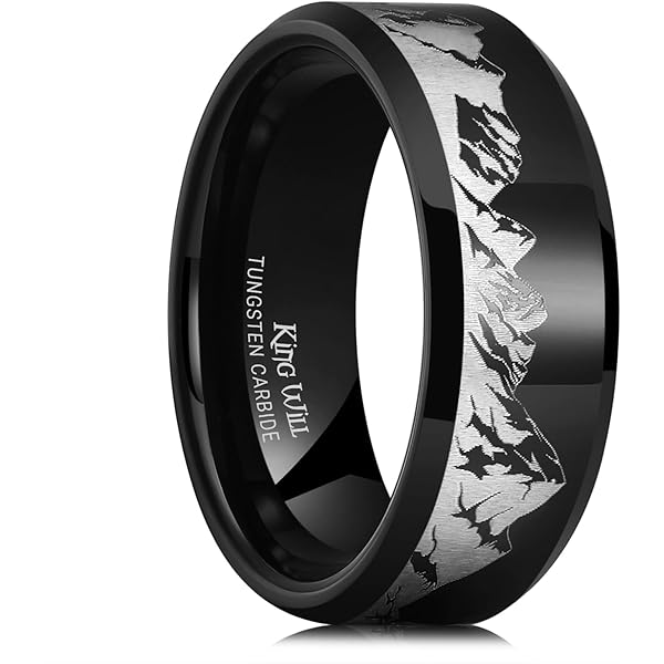 Friends Of Irony Tungsten Carbide Registered Nurse Ring - 8mm Blue Wedding Band For Men & Women