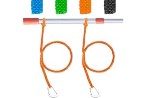 NVAAV 1/2/4 Pack Kayak Paddle Board Tether Leash Stretchable Strap Lanyard Rope, 3.3-7 Feet with Carabiner for SUP Kayaking Boating Canoeing Fishing Pole Rod or Other Gear