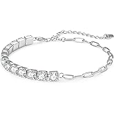 PROSTORY Moissanite Tennis Bracelet, 6.5cttw D Color VVS1 925 Silver Adjustable Bracelets for Women Birthday Graduation Jewelry Gift