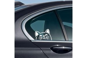 WIRESTER 6 inch Clear Vinyl Decal Sticker Decoration for Car Window (Or Any Flat Surface) - Black Bombay Kitten Cat