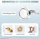 Neosmuk Magnetic Hooks 22lb Heavy Duty Pack of 10 White view 5