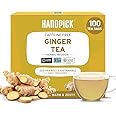 HANDPICK, Ginger Tea Bags (100 Herbal Tea Bags) Caffeine Free & 100% Pure Ginger Root | Naturally Supports Digestion | Soothing & Spicy Blend | Round Eco Conscious Tea Bags