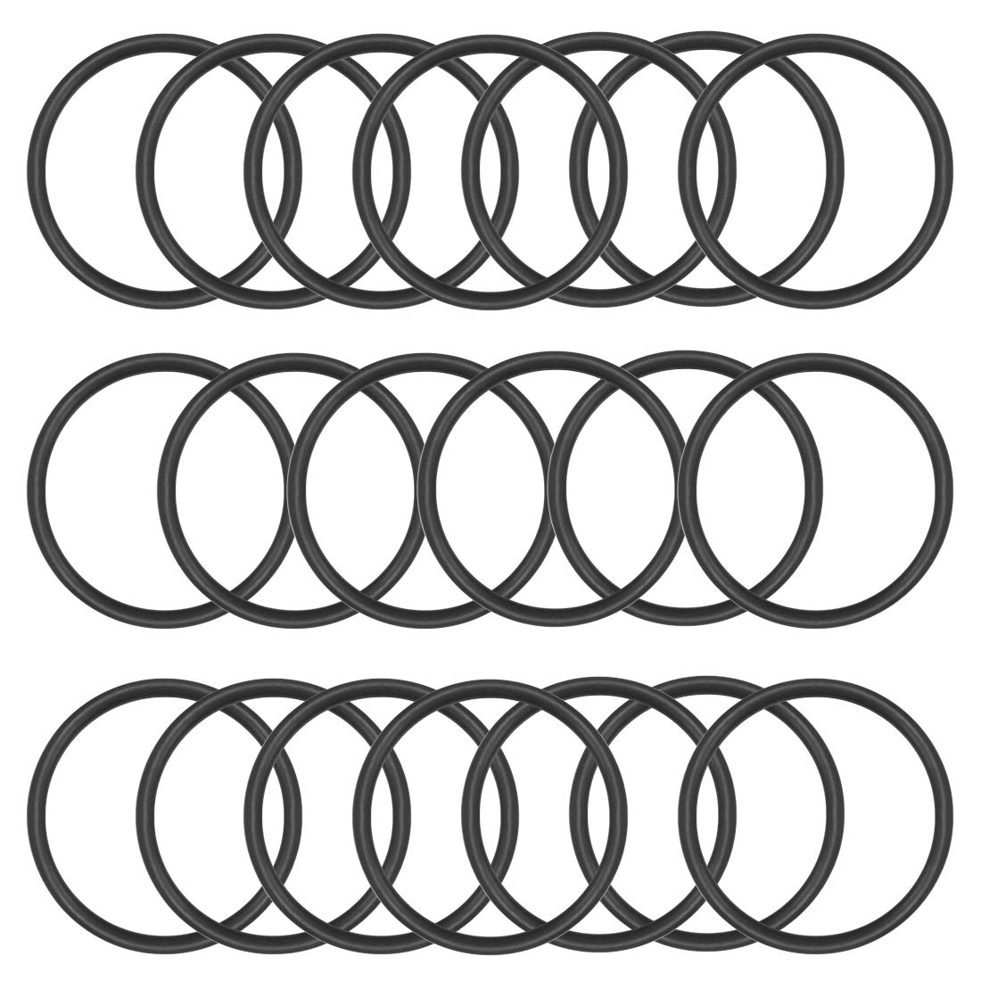Photo 1 of uxcell Nitrile Rubber O-Rings 42mm OD 35mm ID 3.5mm Width, Metric Nitrile Rubber Sealing Gasket, Pack of 20