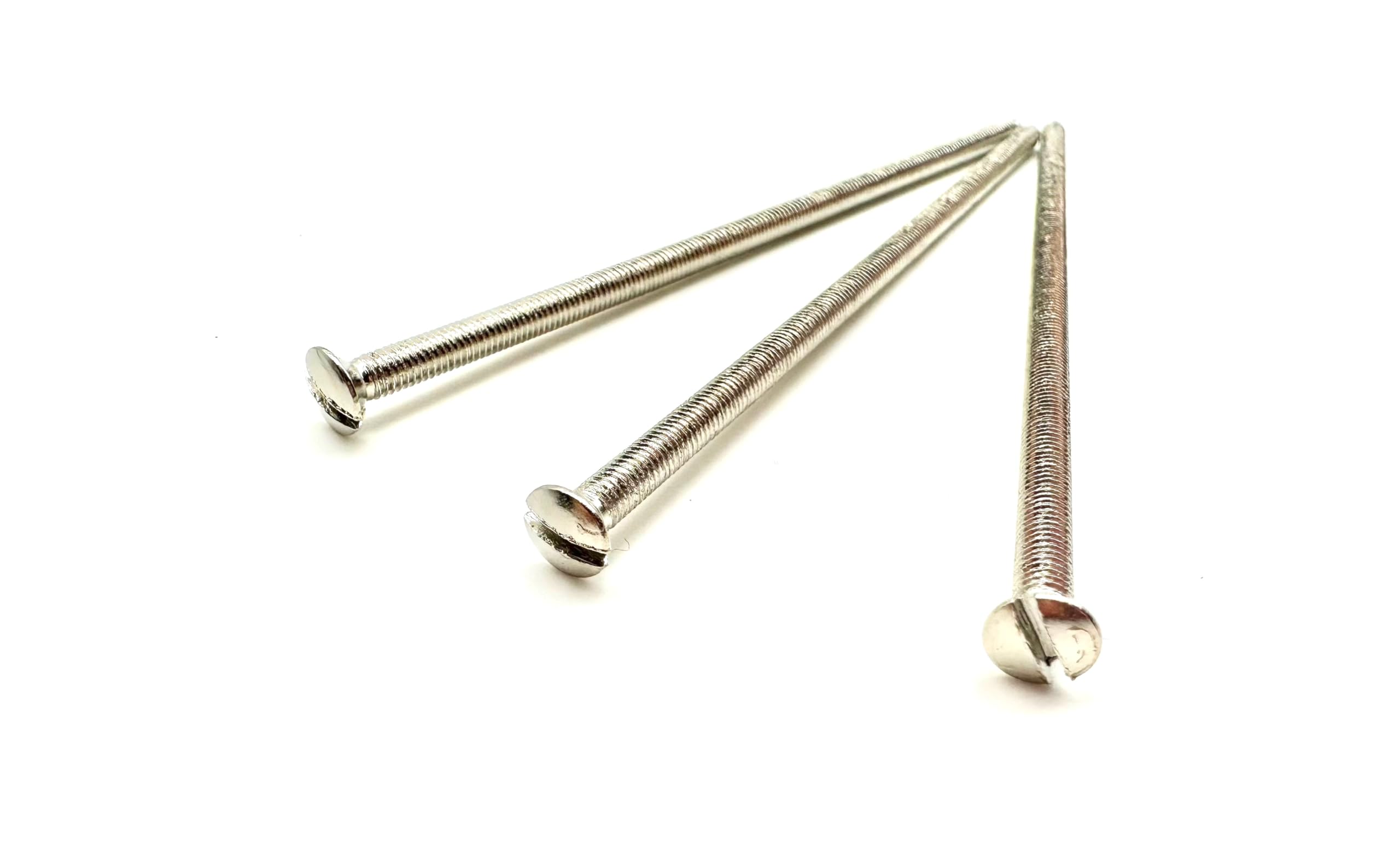 M3.5 x 100MM Electrical Socket Screws, Silver, For Switches, Light Switch, Plug Sockets, 3.5mm x 100mm, (10)