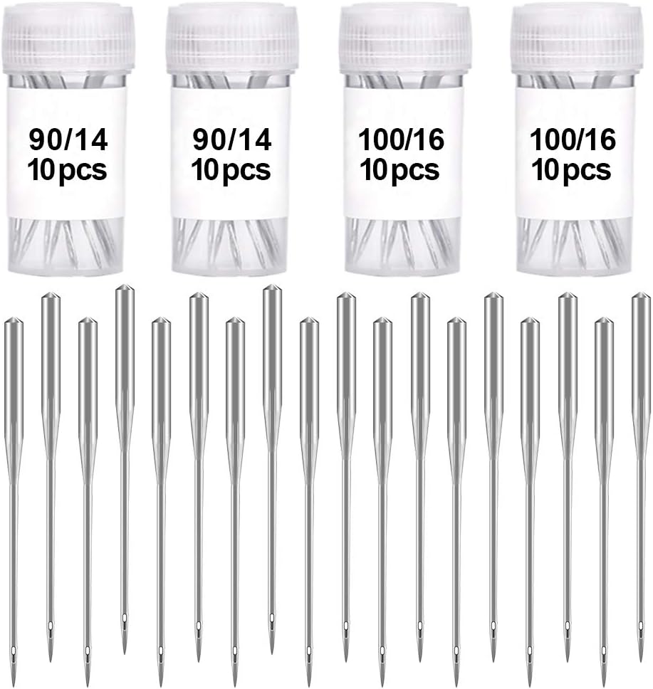 40 Pcs Sewing Machine Needles, 90/14 and 100/16 Universal Machine