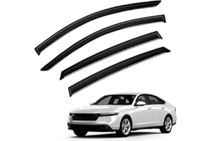 FIILINES Rain Guards for Honda Accord 2023-2025, Tape-On Side Window Visors Window Deflectors for Accord, 4PCS, Black