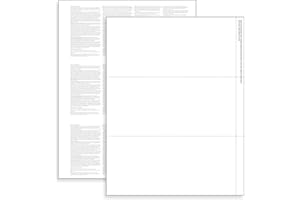 NextDayLabels - W-2 3-Up Employee Tax Forms, Instructions on Back" for 2025, for Laser/Inkjet Printer. Compatible with QuickBooks and Accounting Software ETC. (Pack of 100 Sheets)