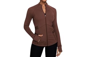 GYM RAINBOW Womens Workout Jacket Lightweight Full Zip Slim Fit Mesh Panels Yoga Running Jacket with ThumbHoles & Pockets