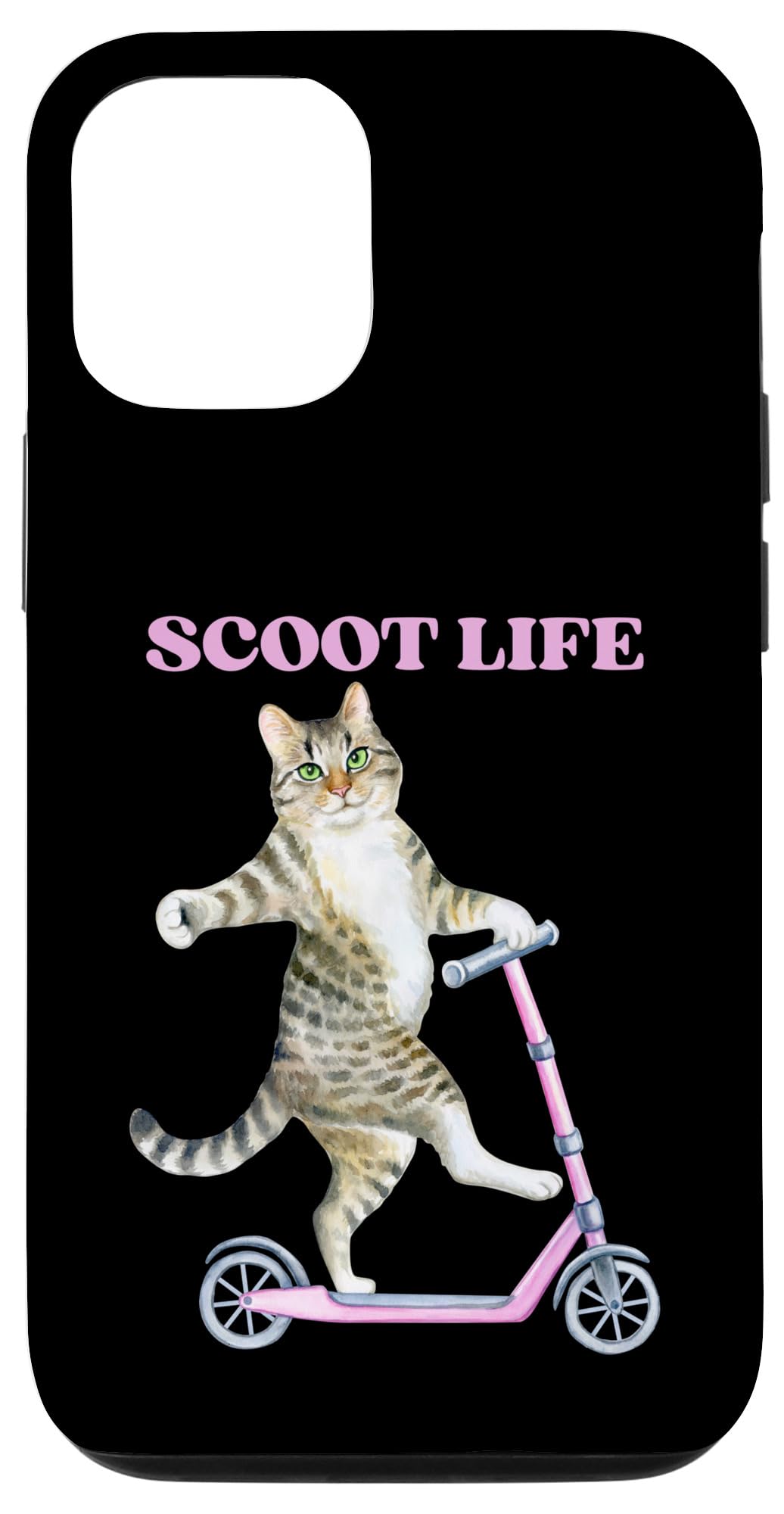 iPhone 15 Pro Tabby Cat Scoot Life Scooter Case