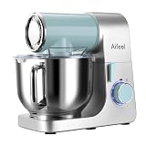 Aifeel Stand Mixer,6.5QT Tilt-Head Electric Stand Mixer,700W DC Motor with Low Noise,Kitchen Mixer with Dough Hook,Beater,Whisk,Dishwasher-Safe Attachments for Baking(Green/Silver)