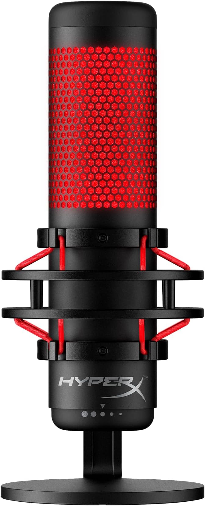 HyperX QuadCast USB Condenser Microphone for PC PS4 Mac Streaming